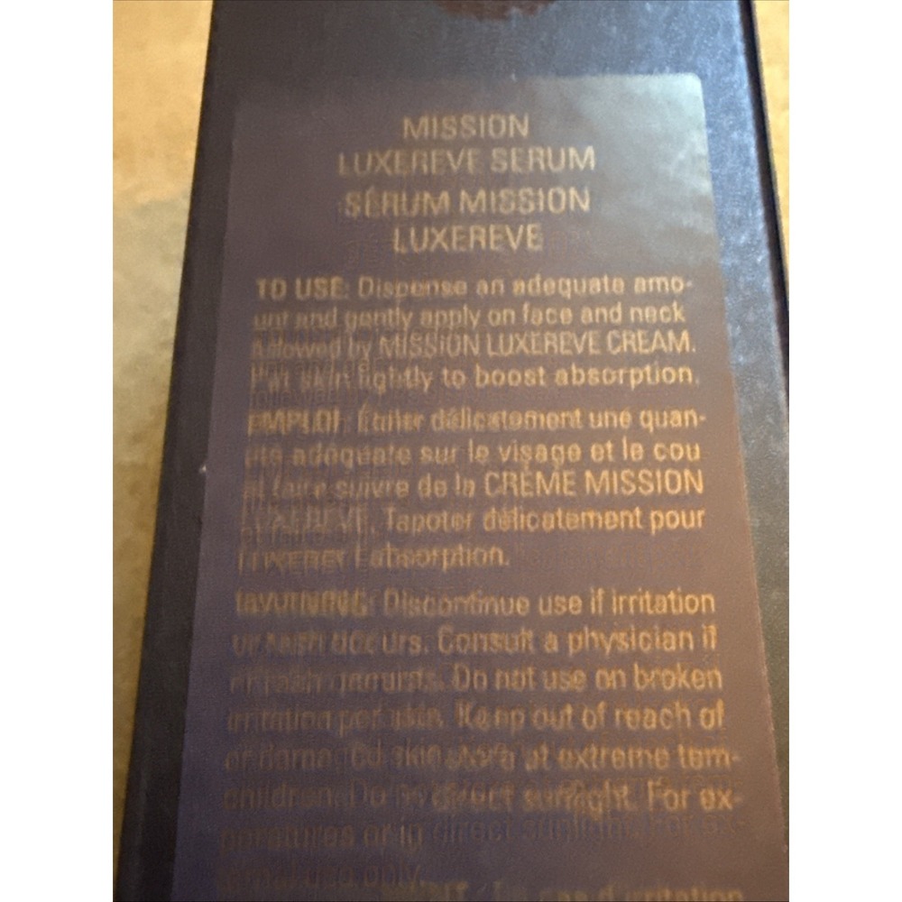 NEW Avon Mission Luxereve Serum Full Size 1.01 fl oz New In Box $225 Retail - Picture 3 of 8